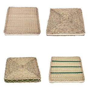 ZENITH Handmade Woven Water Hyacinth Craftsman Design Square Floor & Seat <b>Cushion</b> - Product Image 1