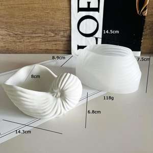 Animal Flower Succulent Potted Owl Bighead Carp Conch Flower Pot Gypsum <b>Resin</b> <b>Silicone</b> <b>Mold</b> - Product Image 2