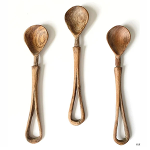 Teak Wood Kitchen Utensils Set Wooden Spoons Utensils for Cooking With Holder Natural Teak Wooden Kitchen - Product Image 3