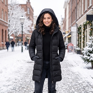 Abrigo Acolchado de Invierno para Mujer con Capucha Desmontable, Abrigo Casual Cálido y Versátil, Fabricación OEM/ODM, Logotipo Personalizado, MOQ Bajo - Product Image 5