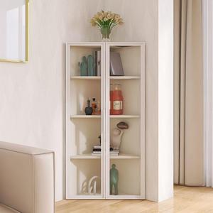 Triangle <b>Corner</b> Storage Cabinet with Open <b>Shelves</b> Space-Saving Design for Living Room Bedroom Small Spaces and Home Organization - Product Image 1
