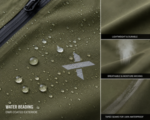 X Men's Olive Green Waterproof Sport <b>Cycling</b> Jacket Full Zip <b>Stand</b> Collar Slim Fit Polyester Outerwear Autumn Wear OEM/ODM - Product Image 3