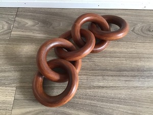 Décoration murale suspendue verticale en maillons de chaîne en résine, panneau artistique en acrylique à boucles, ornement d'intérieur pour escalier, chaîne en plastique emboîtable - Product Image 5