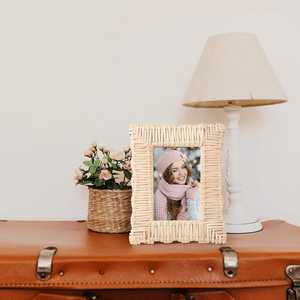 Cadre photo créatif en bambou et rotin naturels de haute qualité, écologique, élégant et fait main pour l'affichage de photos de famille - Prix export - Product Image 2