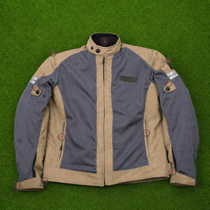 Giacca da Moto da Uomo a Blocchi di Colore, Antivento, in Poliestere, a Maniche Lunghe, per Adulti, per Tutte le Stagioni, Abbigliamento da Strada - Product Image 1