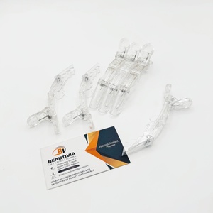 Hair Extension <b>Clips</b> Transparent PP Strong Hold Salon Tools for Hair Sectioning Custom Logo and Packaging - Product Image 1