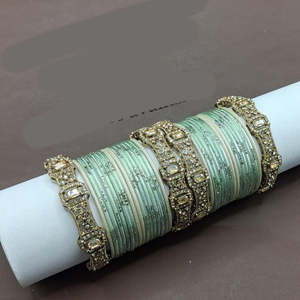Crystal <b>Bangles</b> <b>Set</b> for Wedding & Festive Wear - Product Image 1