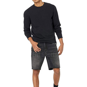 Wholesale Lightweight <b>Drawstring</b> Knitted Solid Casual <b>Men's</b> <b>Jeans</b> Shorts OEM Service Comfortable Use for Online Sale - Product Image 3