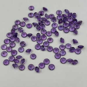 Ametista Africana Natural Pulida, Corte Redondo de 4mm, Color Púrpura Intenso (Grado A), Gema Suelta Premium - Product Image 4