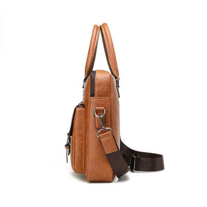New Arrival Waterproof Lawyer Handbags Crossbody Shoulder Travel Business Laptop Bag PU <b>Leather</b> <b>Briefcase</b> Bags For Men - Product Image 2