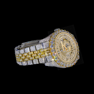 Reloj de Vestir Unisex de Lujo, Mecánico Manual, de Acero Inoxidable, con Incrustaciones de Diamantes de Dos Tonos, Bisel de Cristal de Zafiro Analógico - Product Image 2