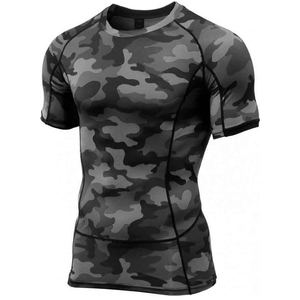 เสื้อรัชการ์ดผู้ชายคุณภาพสูง แขนครึ่งตัว แห้งเร็ว ระบายอากาศได้ดี เหมาะสำหรับว่ายน้ำและออกกำลังกาย พร้อมโลโก้และดีไซน์ตามสั่ง - Product Image 6