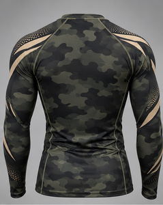 Camiseta de compresión QST para hombre, manga larga, camuflaje, de secado rápido, para ropa deportiva, fitness y entrenamiento. - Product Image 2