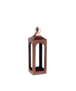Lanternes à bougies modernes de luxe écologiques en verre et métal de bonne qualité, couleur cuivre, pour la décoration de la maison, Pâques et Noël - Product Image 1