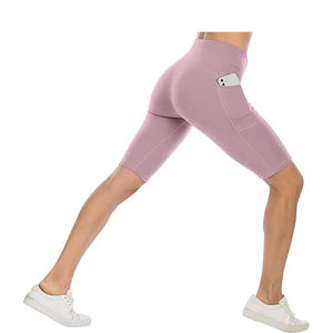 Shorts Deportivos de Compresión para Mujer con Logotipo Personalizado – Shorts de Cintura Alta Resistentes a Sentadillas para Gimnasio, Correr, Ciclismo y Yoga - Product Image 3