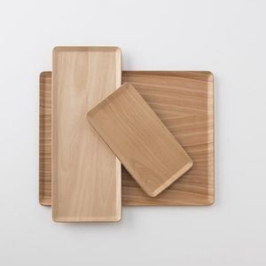 Mango wooden rectangular serving <b>tray</b> for stylish kitchen dining serving <b>snacks</b> drinks breakfast durable friendly home accessory - Product Image 1