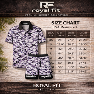 Ensemble 2 pièces pour homme personnalisé, chemise et short camouflage violet, ensemble assorti décontracté à boutons, tenue streetwear - Product Image 6