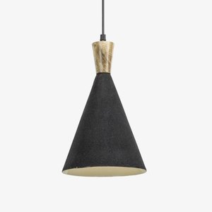 Lampe suspendue géométrique moderne en forme de cône noir en métal, design du milieu du siècle, pour salon, décoration intérieure - Product Image 1