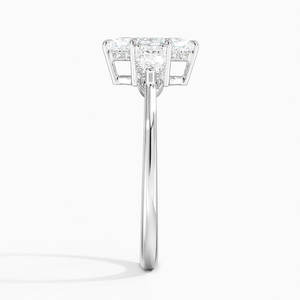 Anillo BOJ 09 con Corte Marquise, Plata 925, Adornado con Tres Diamantes de Imitación, 2ct, Color D, VVS1, Moissanita, Certificado GRA, Precio Bajo - Product Image 3