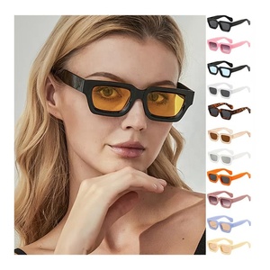 Lunettes de soleil pour hommes et femmes, lunettes de soleil rétro, fabricant sur mesure, lunettes rectangulaires de luxe, vente en gros, lunettes avec logo personnalisé - Product Image 2