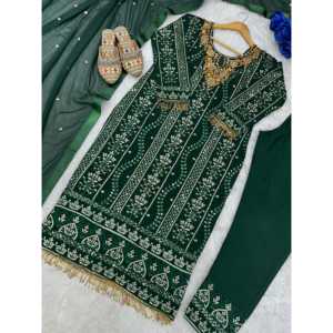 Vestidos de noche Hermoso Top de fiesta con colgante y Dupatta - Product Image 3