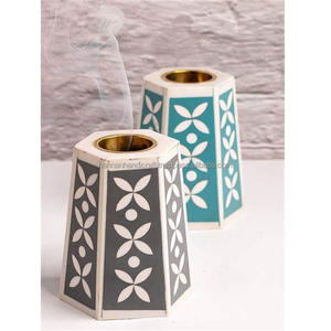 Best Design Bone Inlay Bakhoor <b>Incense</b> Burner with <b>Box</b> and Tray Mother of Pearl Inlay Burner Mubkhara Made in India - Product Image 3