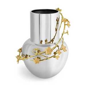 High Sale Flower Vase For Home Livingroom Table <b>Top</b> Decorative Use Wedding Entrance Use Flower Vases Pot In Antique Gold Finish - Product Image 5