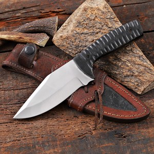 Cuchillo Nórdico de Acero Inoxidable de Grado Industrial con Hoja Fija para Caza, Desollado y Camping, Mango de Madera Micarta, Espiga Completa, OEM/ODM - Product Image 1