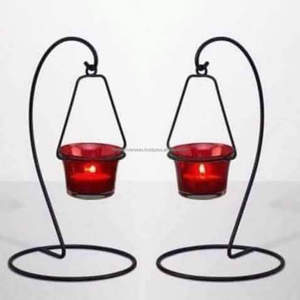 Bougeoir votif en fer rustique fait à la main pour les espaces intérieurs à thème industriel disponibles à un prix abordable - Product Image 1