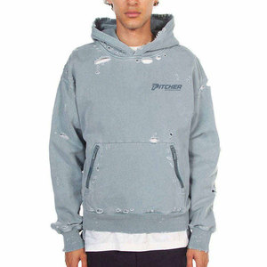 Sudadera con capucha de la mejor calidad, cómoda y con estilo desgastado para hombre, sudaderas casuales con corte relajado. - Product Image 1