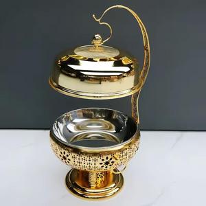 Stainless Steel Buffet Display Stand Double Layer Pastry Server with Roll Top Acrylic Cover for Deli <b>Bakery</b> Cafe - Product Image 5