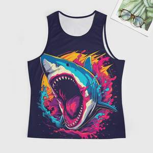 Débardeur de fitness pour homme, sans manches, à compression, pour l'entraînement et la gym, style stringer - Product Image 3