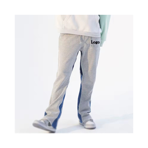 <b>Wholesale</b> Light-Weight Polyester/Cotton Canvas Straight <b>Flared</b> <b>Sweatpants</b> OEM Service Stretchable Mid-Waist Casual Style - Product Image 1