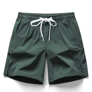 <b>Men's</b> Solid Lime <b>Green</b> Quick Dry Polyester Board <b>Shorts</b> Mid Rise Drawstring Casual Swim <b>Shorts</b> - Product Image 4