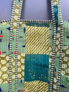 Sac fourre-tout matelassé léger en coton pour femme - Style bohème vintage, couleur unie, doublure douce, idéal pour les voyages et le shopping - Product Image 2