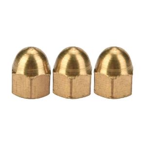 Tuercas de latón premium con forma de cúpula, tuercas de capuchón, sujetadores roscados, resistentes a la corrosión, herrajes industriales, acabado dorado - Product Image 1