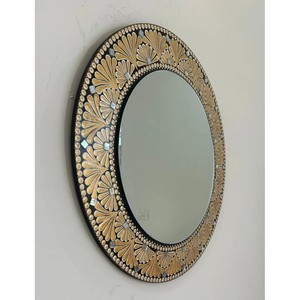 Acacia Wood Arched Statement <b>Mirror</b> Rustic Farmhouse Wholesale India - Product Image 5