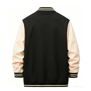 Men's Varsity Jacket Custom Embroidered Cotton Baseball Jacket Windproof Breathable Winter Streetwear <b>Coat</b> Oem Bulk Team Wear - Product Image 2