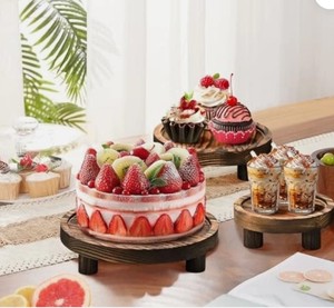 Ensemble de supports décoratifs en bois massif pour buffet, présentoirs en bois pour aliments, boîtes pour mariage, réceptions, traiteur, hôtel, vente en gros - Product Image 5