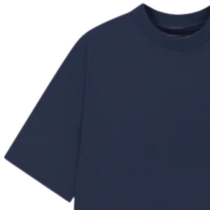 Camiseta de Manga Corta Oversize para Hombre, Color Azul Marino Oscuro, con Gráfico Frontal, Algodón, Estilo Casual Urbano, Venta al Por Mayor, Suministro de Fábrica OEM - Product Image 3