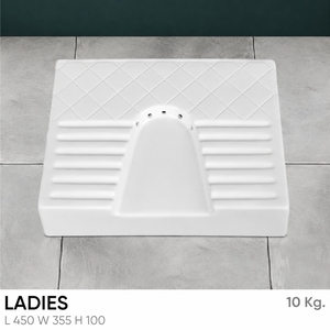 Urinoir mural en céramique moderne pour femmes, à capteur, pour lieux publics - Product Image 2