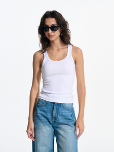 Women Racerback <b>Tank</b> <b>Top</b> Sleeveless Scoop Neck Slim Fit Stretch Basic Cami <b>Top</b> Summer Casual Streetwear Vest - Product Image 6