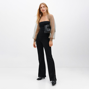 Bolero de malla de punto liso de manga larga para mujer, estilo casual y sexy, top corto de malla de red, ideal para club y moda. - Product Image 4