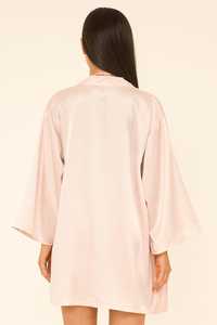 Conjunto de Lencería de Tres Piezas para Mujer, Elegante y Sexy, de Satén Suave y Transpirable, con Camisón de Manga Corta/Larga, Túnica, Sujetador y Braguita - Product Image 2