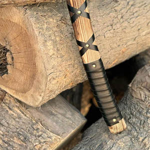 Hacha Vikinga Escandinava, Cabeza de Acero al Carbono de Grado Industrial, Mango de Madera Sólida, para Supervivencia, Decoración, Coleccionismo Cultural - Product Image 6