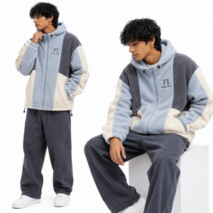 High Quality <b>Oversized</b> Faux Fur Hooded Sweatshirt <b>Long</b> Sleeve Casual Winter Wear Men's Cotton Fleece <b>Hoodies</b> Wholesale Supplier - Product Image 2