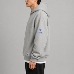 Men's 100% Cotton Pullover Hoodie High Quality <b>Thick</b> <b>Fleece</b> Solid Plain Dyed Breathable Eco-Friendly Custom Size Embroidered - Product Image 4