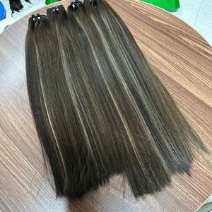 Bone Straight Piano Color 100% Cabello humano Cabello crudo Extensiones de un solo donante Punta plana Precio al por mayor Tip Tape Ins - Product Image 1