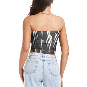 Soutien-gorge bandeau push-up sans bretelles pour femme, bonnet complet, sans armatures, style crop top, lingerie sexy avec coussinets amovibles - Product Image 1