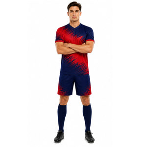 Uniforme de Fútbol Cosido para Hombre Adulto, Doble Costura Resistente, Número, Nombre, Logotipo del Equipo, Transpirable, Color Personalizado, OEM, Venta al Por Mayor de Fábrica - Product Image 2